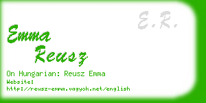 emma reusz business card